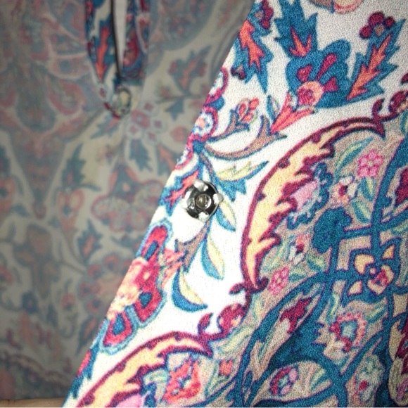 Floral Boho Open Shoulder Malena Romper Large - Picture 8 of 16